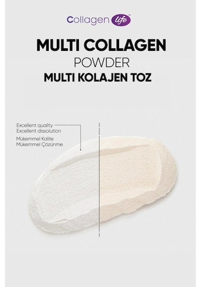 Collagen Life %100 Saf Ve Doğal Yüksek Biyoaktif Çift Hidrolize Kolajen Peptitler İçeren Diyet Takviyesi 50günlük