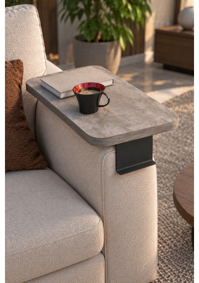 Sulorahome Gri C Sehpa Yan Sehpa 35x20 Cm