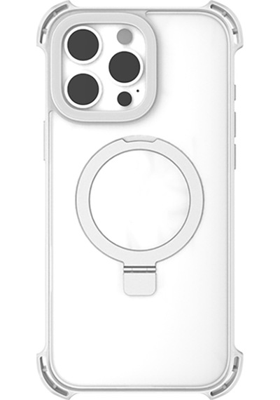 Apple Uyumlu iPhone 16 Pro Kılıf Magsafe Şarj Özellikli Raptic Dual Serisi Şeffaf Standlı Kapak Şeffaf