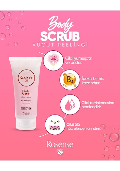 Rosense Body Scrub Rose Vücut Peelingi