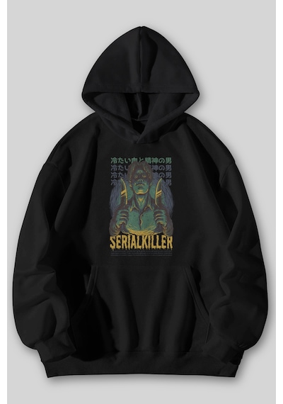 Harmandar Serial Killer Baskılı Unisex Siyah Gri Kanguru Cepli Kapüşonlu Sweatshirt Hoodie SiYAH Harmandar Serial Killer Baskılı Unisex Siyah Gri Kanguru Cepli Kapüşonlu Sweatshirt Hoodie SiYAH
