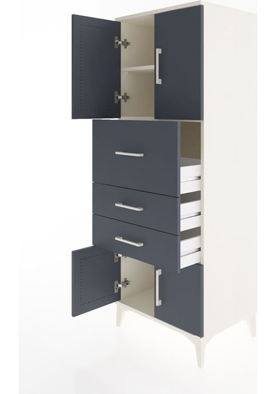 Hyperion Dolap 2 Raflı 3 Çekmeceli 4 Kapaklı 60x44x163 Aytaşı... Aytaşı