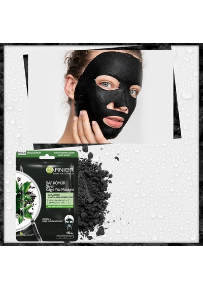 Skin Naturals Kömürlü Kağıt Yüz Maskesi Siyah Çay 37277344