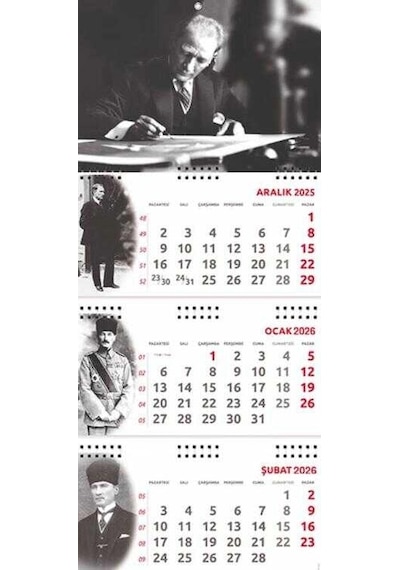 2026 Atatürk Gemici Duvar Takvimi - İmza