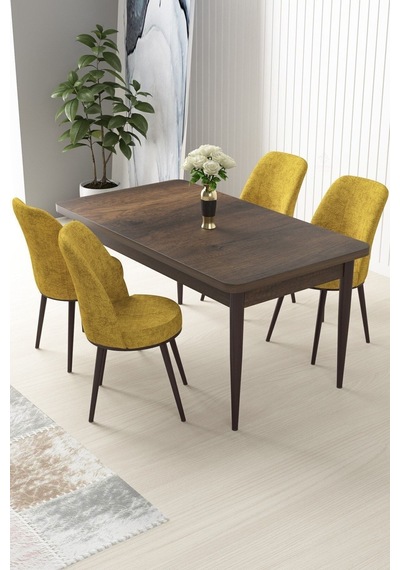 Canisa Nil Serisi 70x110 Sabit Mutfak Masası Takımı Barok Desen Masa 4 Hardal Sandalye Masa Barok Ahşap Desenli Sandalyeler Hardal Canisa Nil Serisi 70x110 Sabit Mutfak Masası Takımı Barok Desen Masa 4 Hardal Sandalye Masa Barok Ahşap Desenli Sandalyeler Hardal