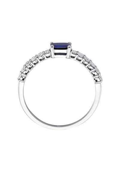 Sirius Pırlanta Ve Baget Kesim Safir Taşlı Yüzük 0804R0321