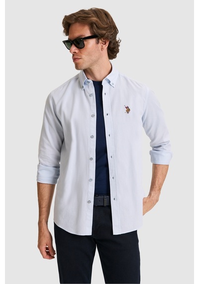U.s. Polo Assn. Erkek Açık Mavi Gömlek Basic 50322343-vr003 Acık Mavı