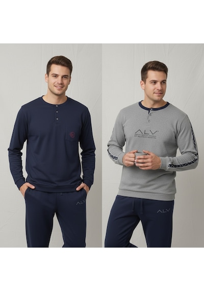 Bonbon Erkek Pamuklu Bohçalık Ve Çeyizlik 2 Adet 2'li Pijama Takımı Bb2477 Çok Renkli