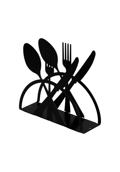 M&cc Concept Kitchen Metal Peçetelik - Siyah Renkli