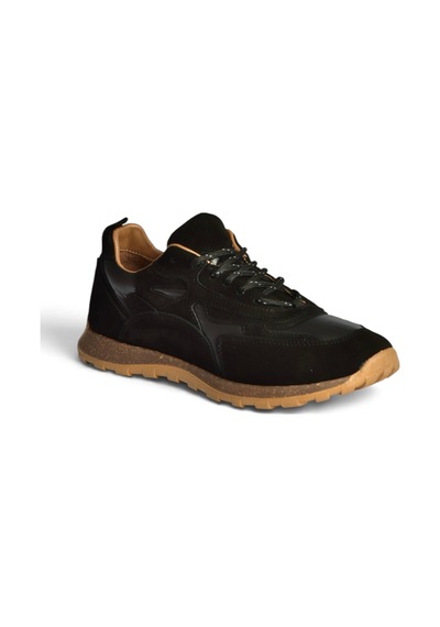 Fox Shoes Z312507561 Siyah Hakiki Deri Süet Kadın Spor Ayakkabı Sneakers