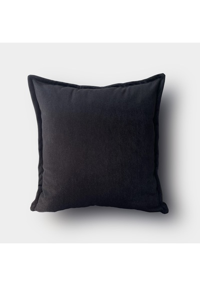 "black" Dokulu Düz Kırlent Kılıfı - 45x45 Siyah