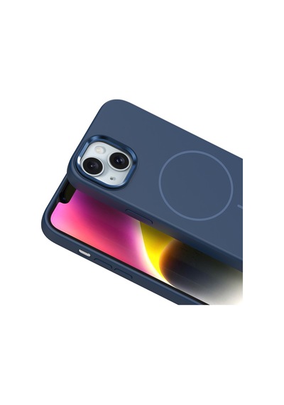 Apple Uyumlu iPhone 14 Kılıf M-safe Şarj Özellikli Metal Kamera Çerçeveli Zore Edi Silikon Kapak Görseldeki Renk 1 Adet