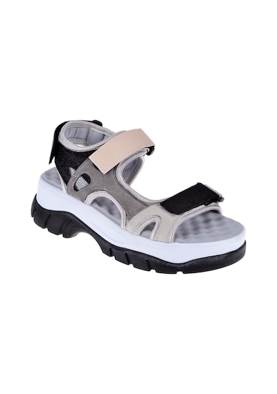 Sms Cırtlı Comfort Kadın Sandalet Sms-4740 Siyah Multi Siyah