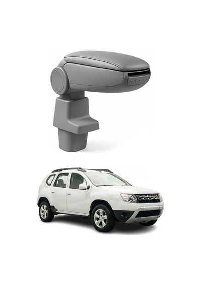 Dacia Duster 2010-2017 Uyumlu Kolçak Kol Dayama Gri Suni Deri Araca Özel
