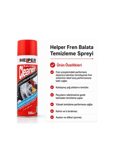 Helper Fren Balata Temizleme Spreyi 500 Ml 65 Çap Teneke