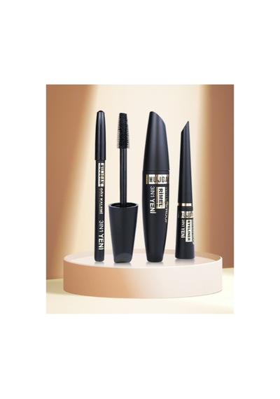 3'ü 1 Aradaa Göz Makyajı Seti - Eyeliner, Maskara, Kalemm Em