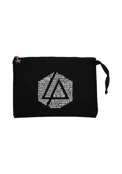 Linkin Park Sleeveless Siyah Clutch Astarlı Cüzdan / El Çantası Siyah