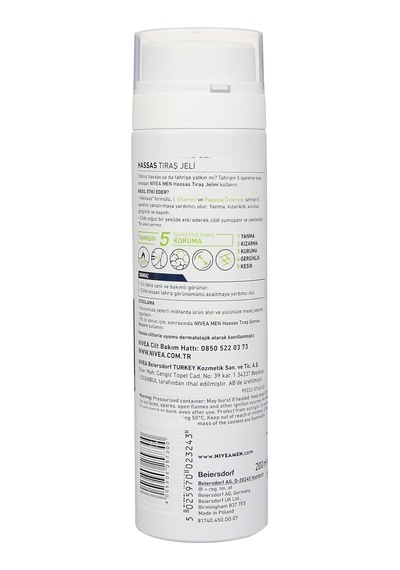 Nivea Hassas Ciltler İçin Tıraş Jeli