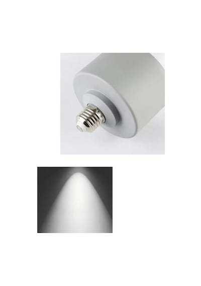Zmr 40w Oval Torch Led Ampul Gri 6500k Beyaz Işık Dekoratif Jumbo Led Lamba