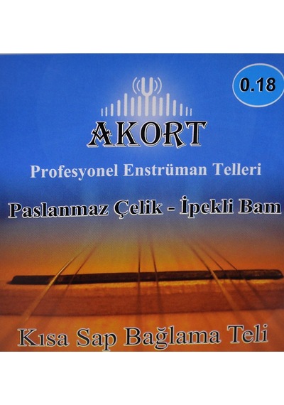 Akort Kısa Sap Bağlama Teli - Saz Teli 0.18