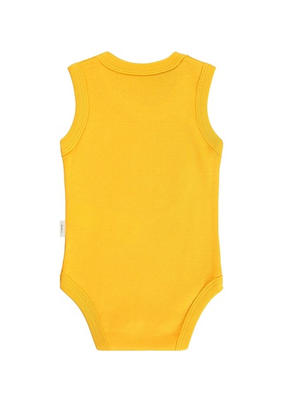 Civil Baby Little Bear Baskılı 1-36 Ay Çıtçıtlı Badi - Hardal