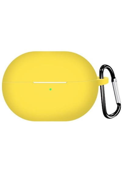 Microsonic Huawei Freebuds Pro 4 Kılıf Askılı Mat Silikon Sarı