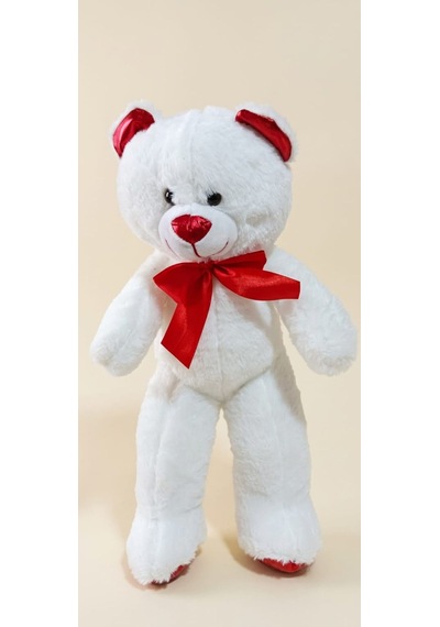 Peluş Uzun Parlak Ayı 50 Cm Beyaz