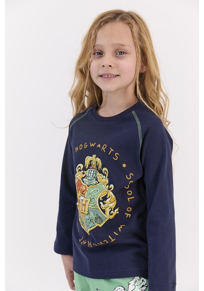 Harry Potter Lisanslı Lacivert Kız Çocuk Ribanalı Pijama Takımı 5274-28038 Lacivert Harry Potter Lisanslı Lacivert Kız Çocuk Ribanalı Pijama Takımı 5274-28038 Lacivert