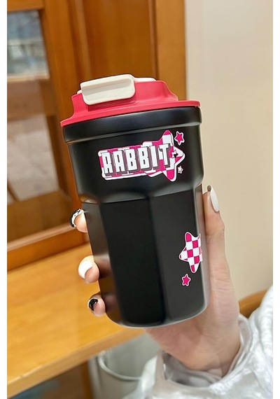 316 L Çelik Siyah 400 Ml Kahve El Termos Mug Cin484sy Çok Renkli