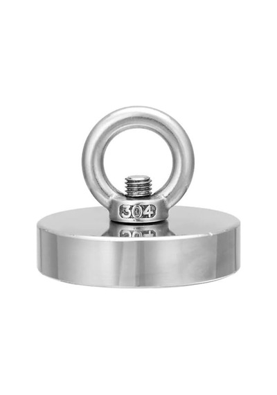Hdg Büyük Neodyum Pot Mıknatıs Fishing Magnet 75 Mm Çap + Kanca