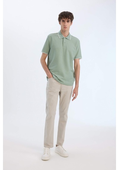 DeFacto Regular Fit Polo Yaka Kısa Kollu Waffle Tişört D7932AX25SPKH434