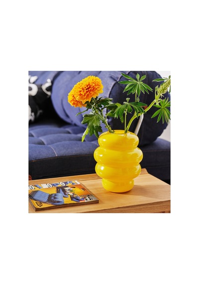 Ikea Källarhals Cam Vazo 22 Cm Sarı
