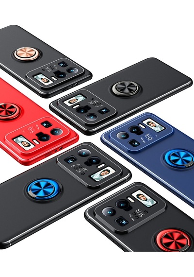 Xiaomi Mi 11 Ultra Kılıf Zore Ravel Yüzüklü Silikon Kılıf