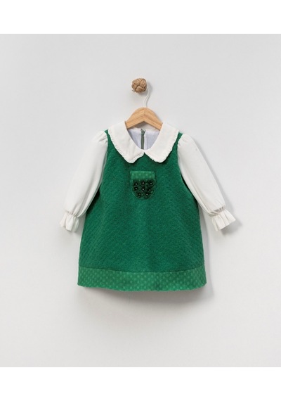Xo Kids Kız Çocuk Elbise 1-4 Yaş 2830 Yeşil