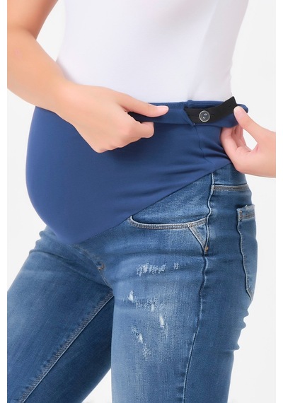 Busa Hamile Jean Skinny Mavi-mavi