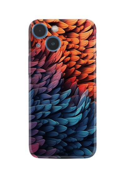 Apple İphone Uyumlu 13 Kılıf İphone 14 Kılıf Boutique Baskılı Resimli Yapraklar Pcode -090