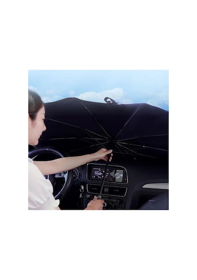 Genel Markalar Kia Picanto, Hyundai Getz, Vw Up , Renault Twingo, Dacia Logan Uyumlu Oto Şemsiye - Siyah Siyah