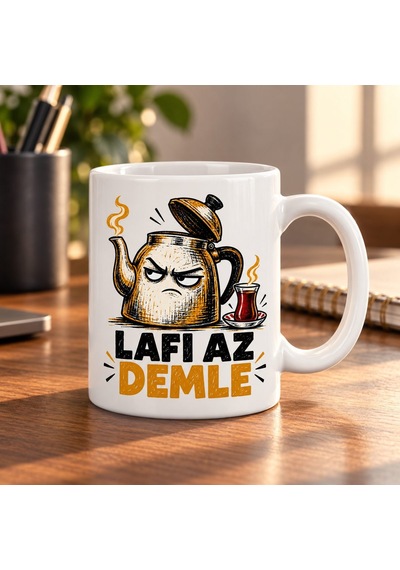Lafı Demle Tasarımlı Porselen Kupa - Model 711