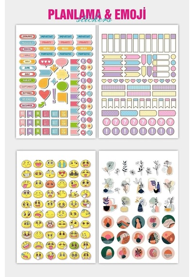 Sticker Defteri 900+ Adet My Dıy - Planner,ajanda, Günlük, Planlayıcı, Bullet Journal, Scrapbook