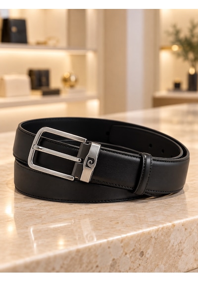 Pierre Cardin %100 Hakiki Deri Siyah Klasik Erkek Kemeri