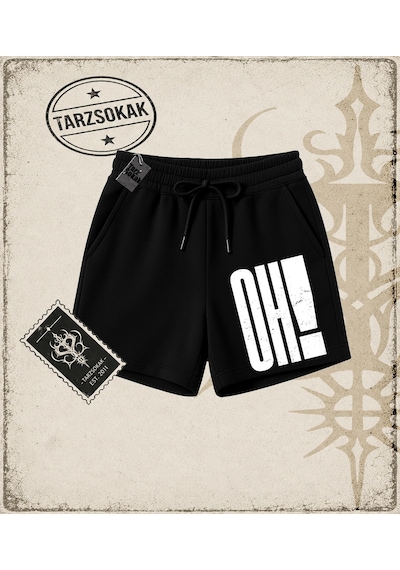 Tarzsokak Gotik & Grunge Streetwear Oh Unisex Şort Siyah