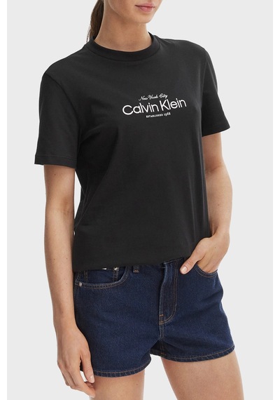 Calvin Klein Bayan T Shirt Lv047f810g Ub1 Siyah
