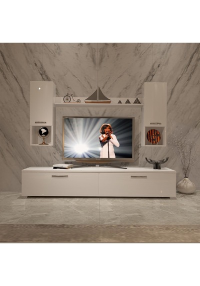 Decoraktiv Eko 5da Slm Std Tv Ünitesi Tv Sehpası Beyaz