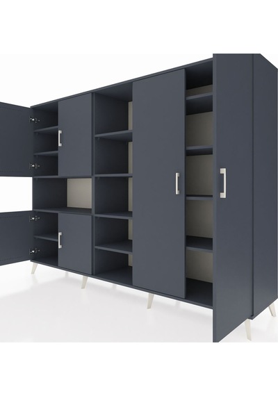 Hyperion Dolap 13 Raflı 6 Kapaklı 220x44x163 Antrasit-antrasit Antrasit-antrasit Hyperion Dolap 13 Raflı 6 Kapaklı 220x44x163 Antrasit-antrasit Antrasit-antrasit
