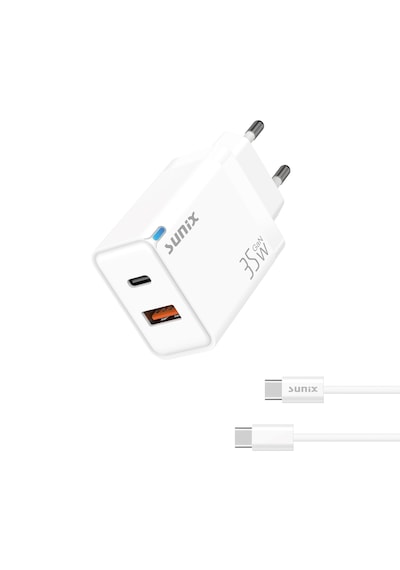 Sunix 35w Akıllı Şarj Ve Gan Teknolojisi Type-c Girişli Tüm Cihazlar Samsung İphone Xiomi Serisi Ce Lisanslı Şarj Cihazı Yeni Nesil Son Teknoloji Başlık+Kablo Set Halinde Sunix 35w Akıllı Şarj Ve Gan Teknolojisi Type-c Girişli Tüm Cihazlar Samsung İphone Xiomi Serisi Ce Lisanslı Şarj Cihazı Yeni Nesil Son Teknoloji Başlık+Kablo Set Halinde
