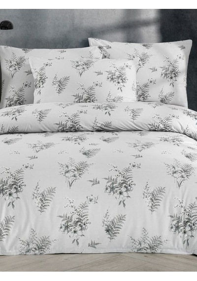Pamuklu Çift Kişilik Nevresim Takımı - Yumuşak Dokulu 200x220 Cm Çarşafı King Size Gri