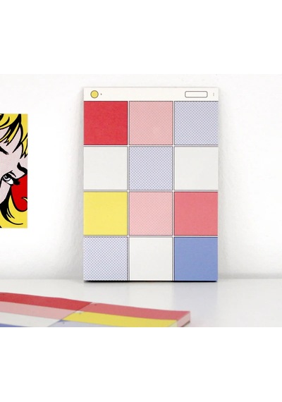 Pansy Daisy Paperways Palette Memogram Not Kağıdı - Girl With Hair Ribbon Lichtenstein - Memogram Çok Renkli
