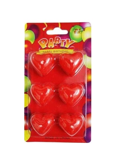 Kalpli Mum 6 Adet Kırmızı