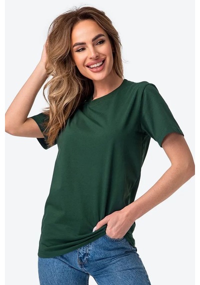 Uyguntarz Unisex Pamuklu Oversize Basic Tshirt Yeşil