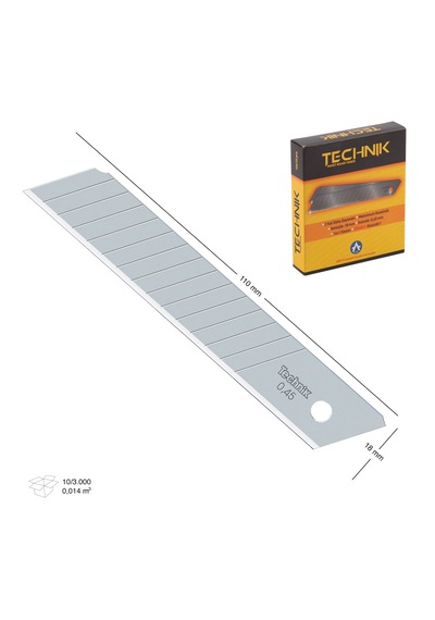 Ark Technık Geniş Maket Bıçağı Yedeği 18mm 100lü Pk.